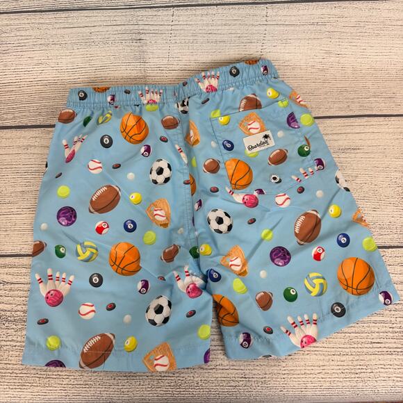 Boardies Boy's Blue Sport Theme Printed Swim Trunks Size 9/10 - Picture 6 of 8